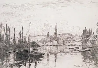 View of Rouen (1872) Claude Monet